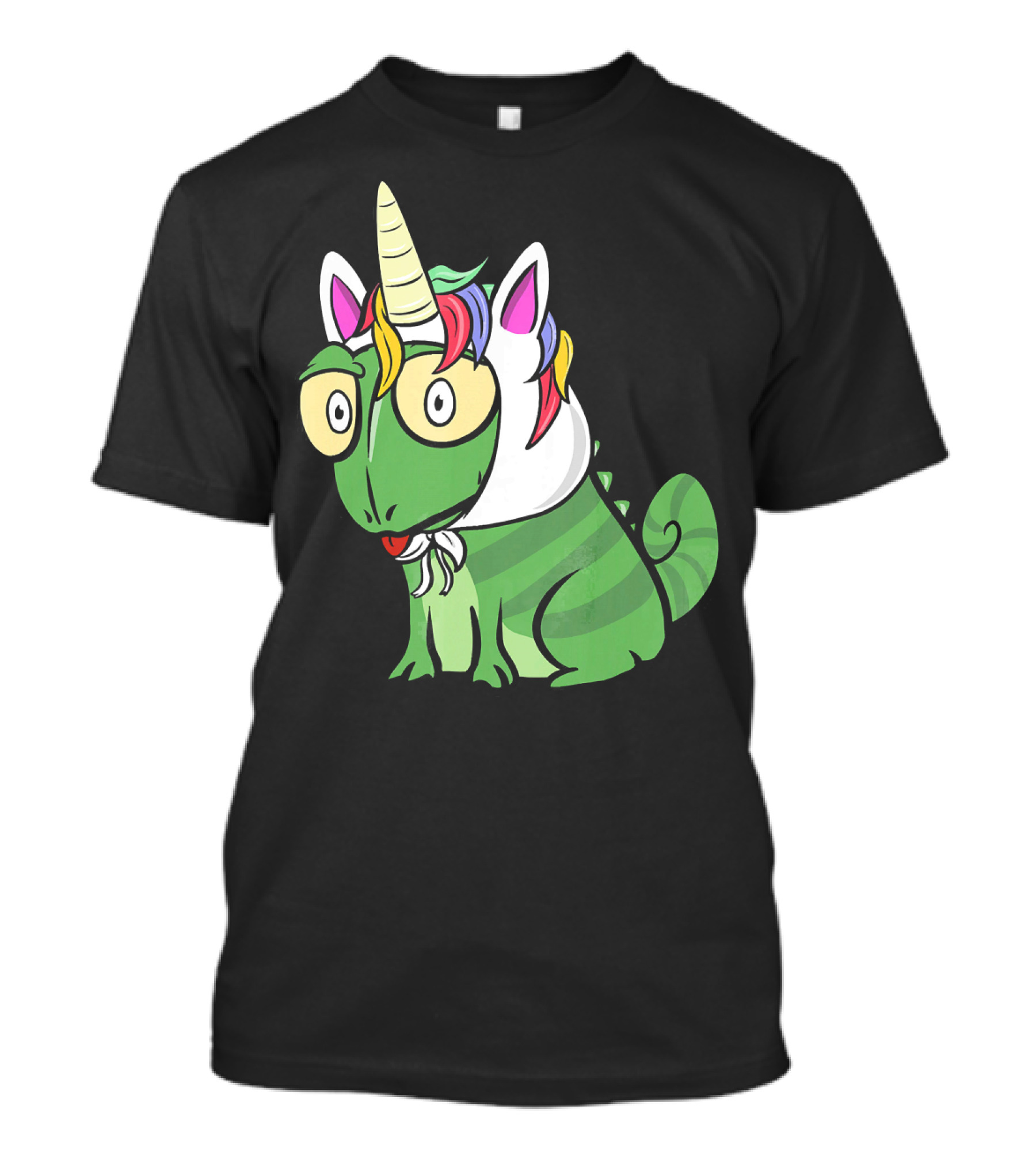Chameleon Unicorn Hat Funny Pet Colorful Costume Quirky Character T-Shirt