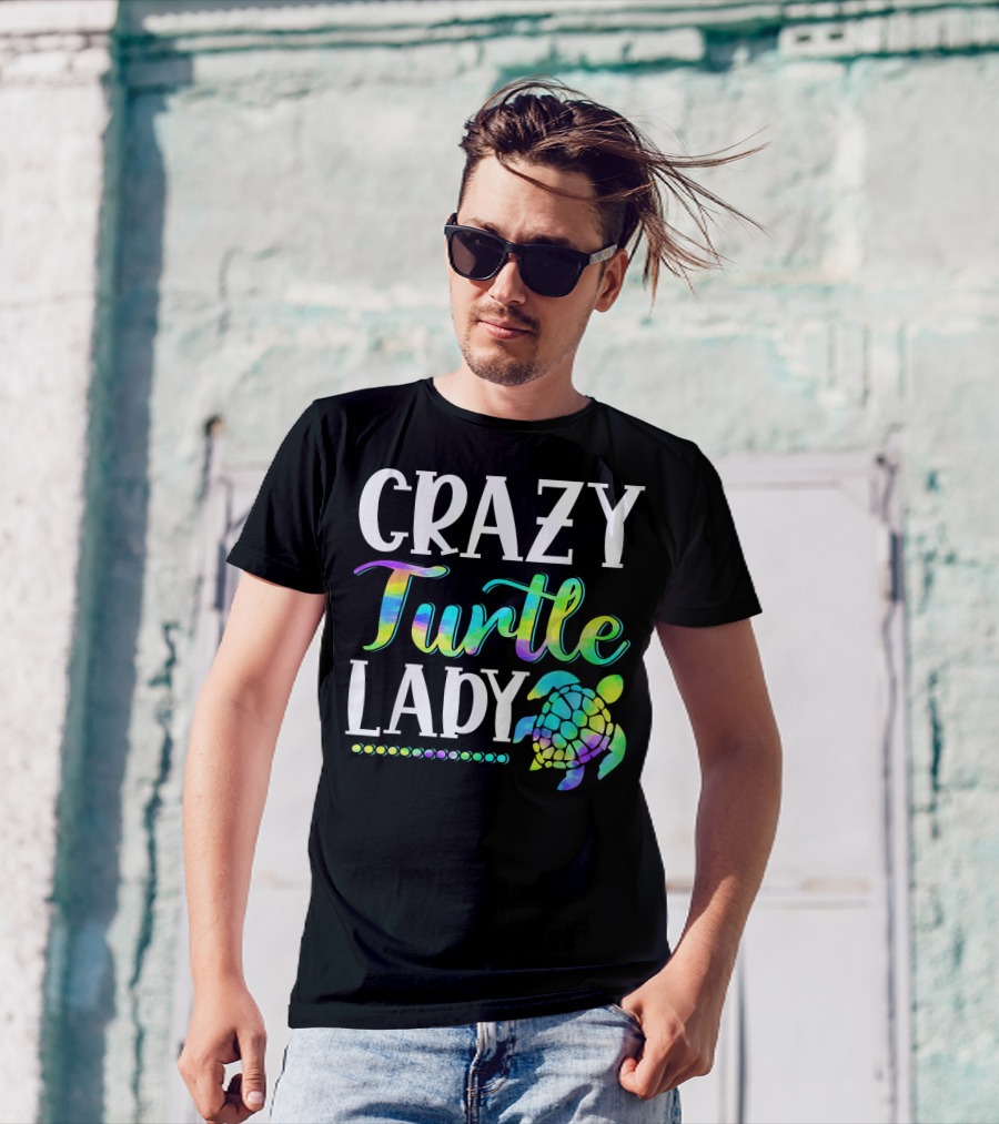Crazy Turtle Lady Cute Tortoise Pe Funny T-Shirt