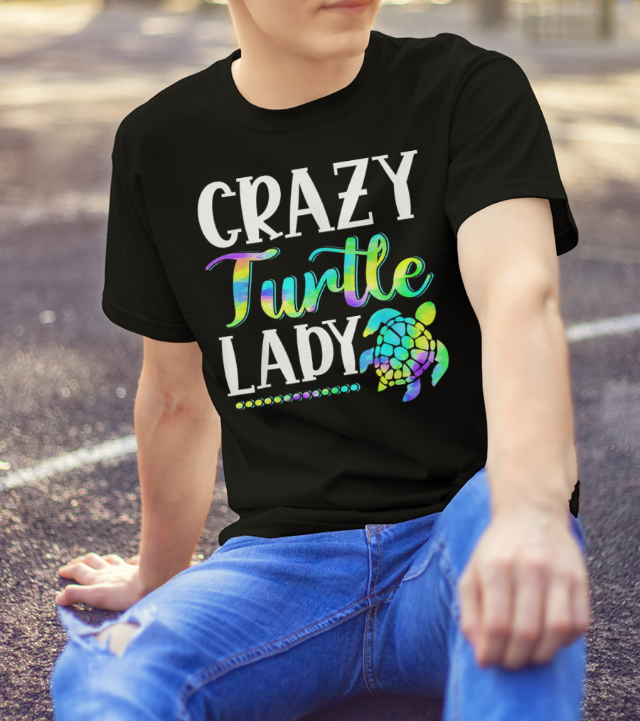Crazy Turtle Lady Cute Tortoise Pe Funny T-Shirt