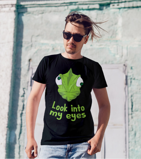 Chameleon Funny Reptile Look Into My Eyes T-Shirt