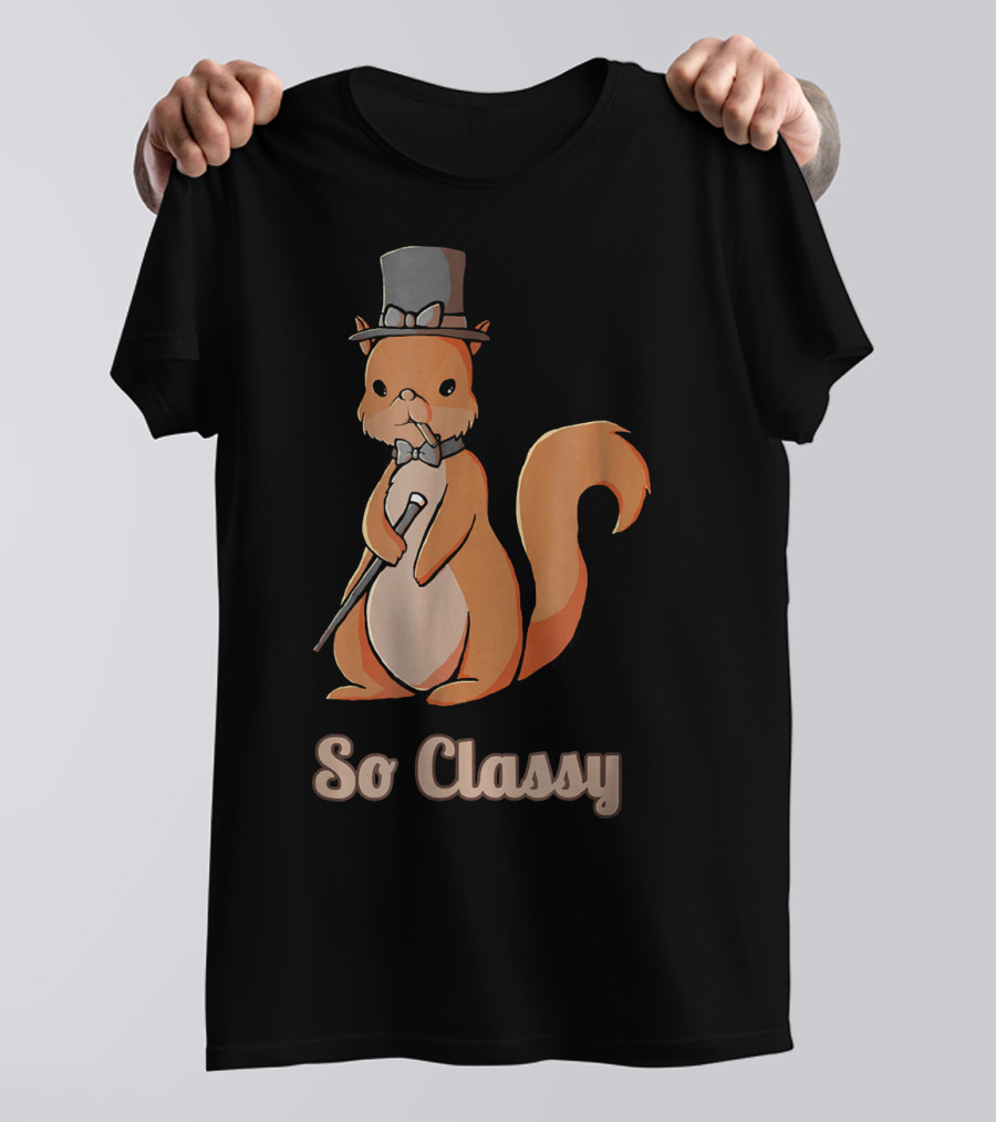 Cute Cartoon Dapper Squirrel So Classy T-Shirt