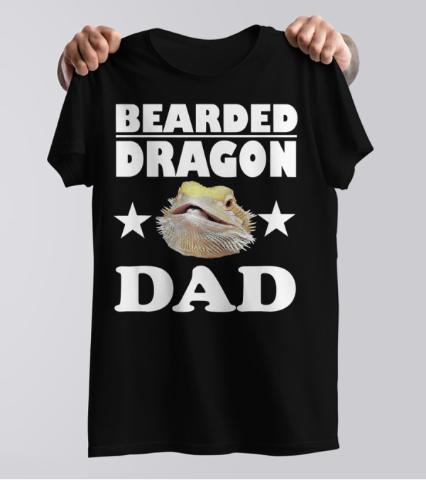 Bearded Dragon Dad Father Stars T-Shirt
