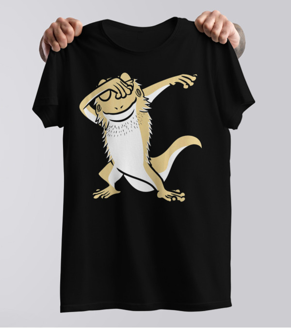 Bearded Dragon Dabbing Dance Pose T-Shirt