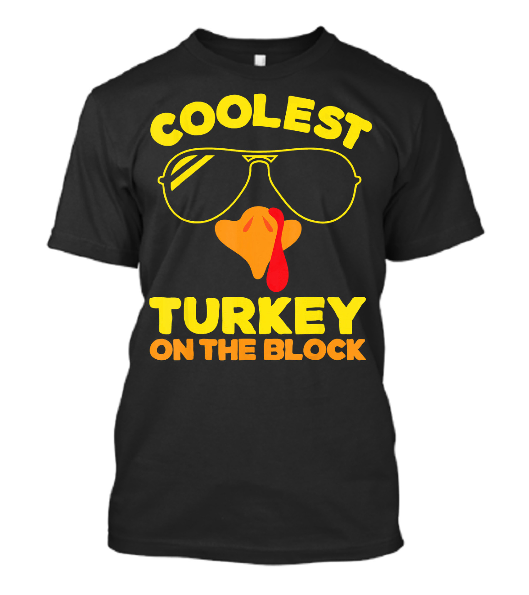 Coolest Turkey On The Block Boys Thanksgiving Day Toddler T-Shirt
