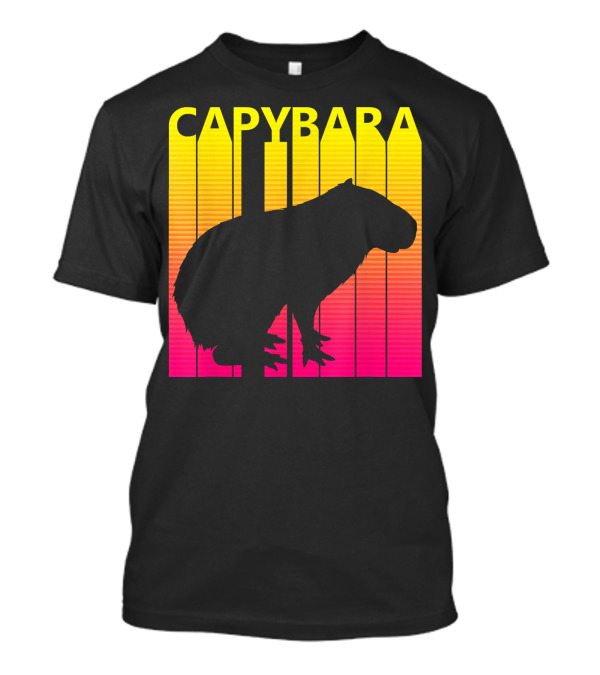 Capybara 1980s Retro Animal Lover T-Shirt