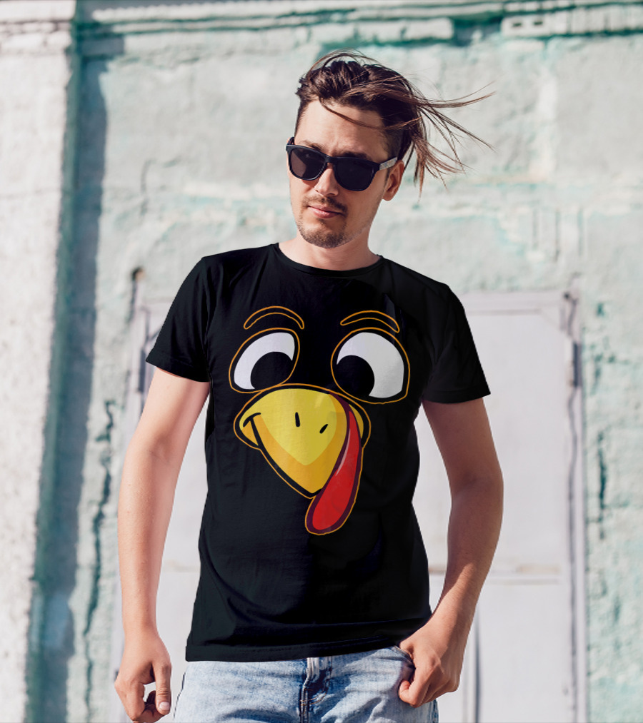 Big Turkey Face Funny Cartoon Expression T-Shirt