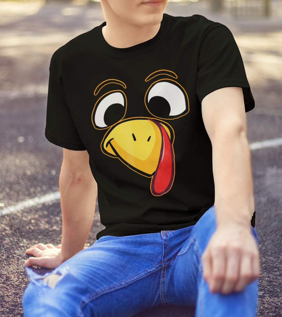 Big Turkey Face Funny Cartoon Expression T-Shirt
