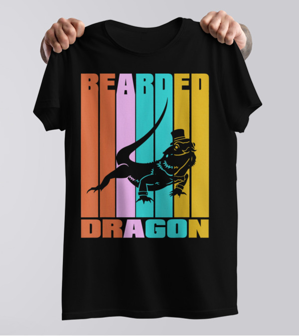 Bearded Dragon Vintage Retro Reptile Liz T-Shirt