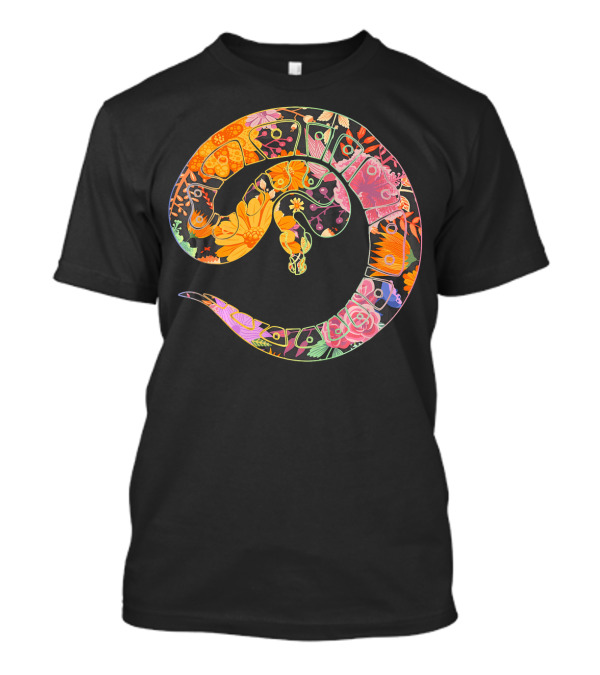 Floral Flower Vintage Retro Steampunk Serpent T-Shirt
