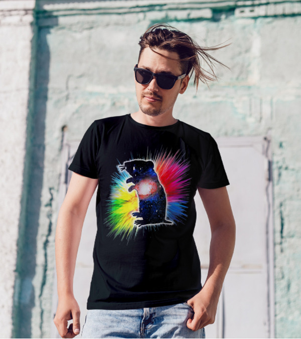 Gerbil Galaxy Cosmic Spectrum Burst T-Shirt