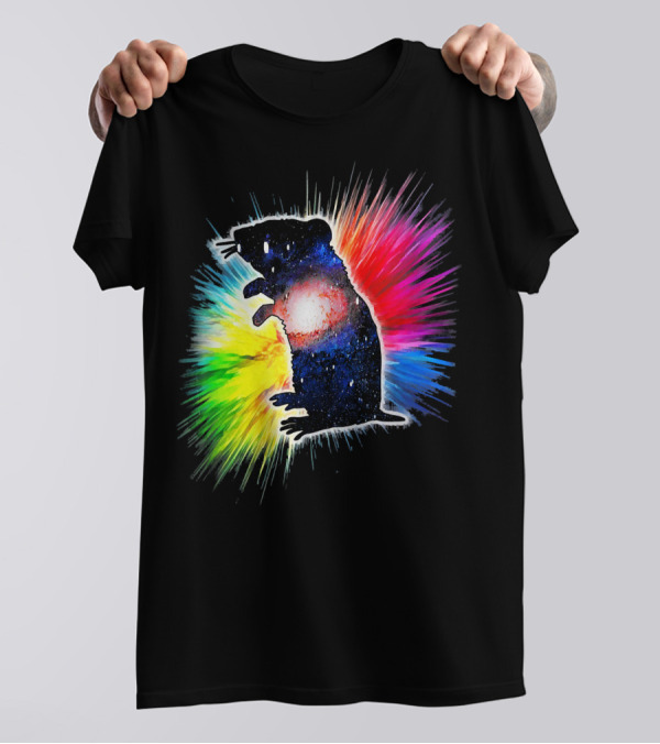 Gerbil Galaxy Cosmic Spectrum Burst T-Shirt