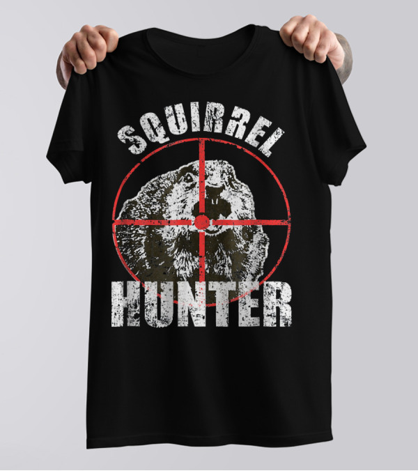 Squirrel Hunter Target Focused Animal Pet T-Shirt