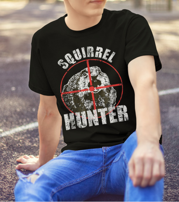 Squirrel Hunter Target Focused Animal Pet T-Shirt