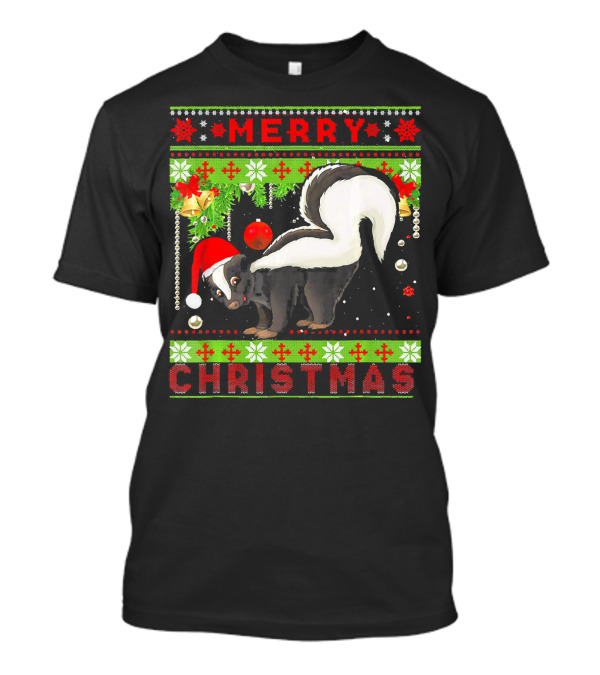 Merry Christmas Funny Cute Skunk Lover T-Shirt