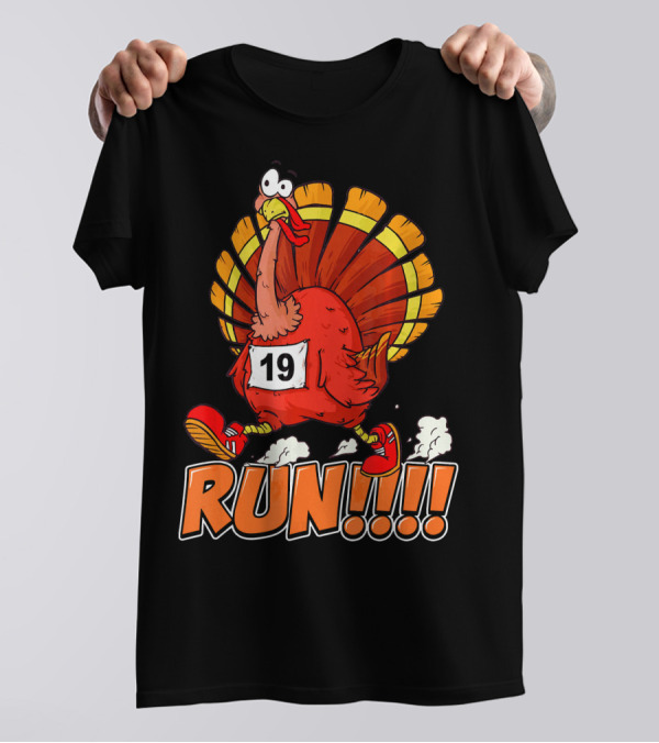 Funny Turkey Run Thanksgiving Family Trot Turkey Trot 19 T-Shirt