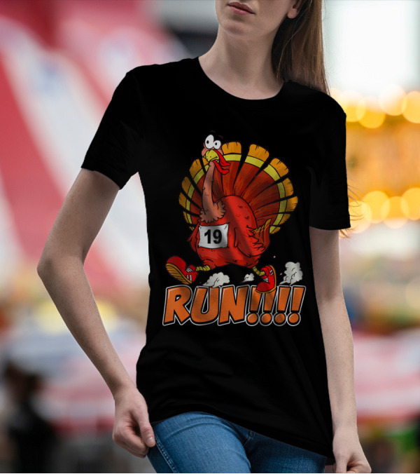 Funny Turkey Run Thanksgiving Family Trot Turkey Trot 19 T-Shirt