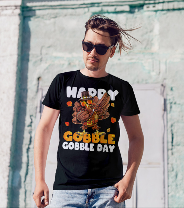 HAPPY GOBBLE GOBBLE DAY DABBING TURKEY THANK T-Shirt