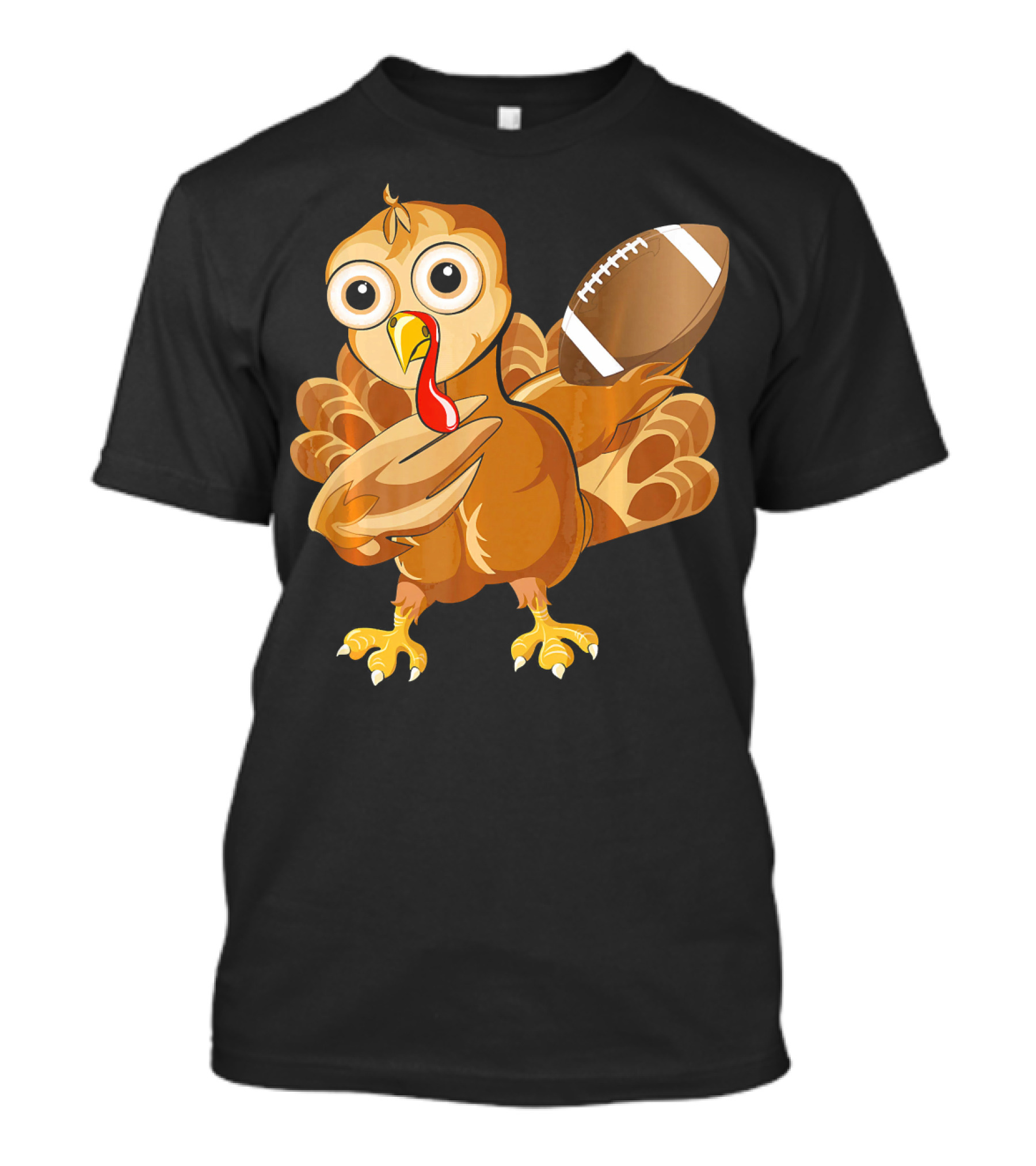 Football Turkey Cartoon With Football T-Shirt