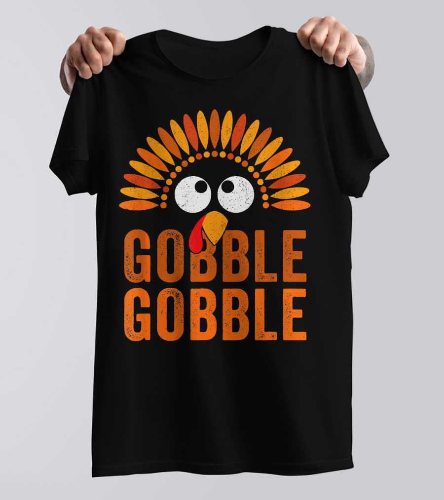 Gobble Gobble Fall Saying Funny Turkey Trot T-Shirt