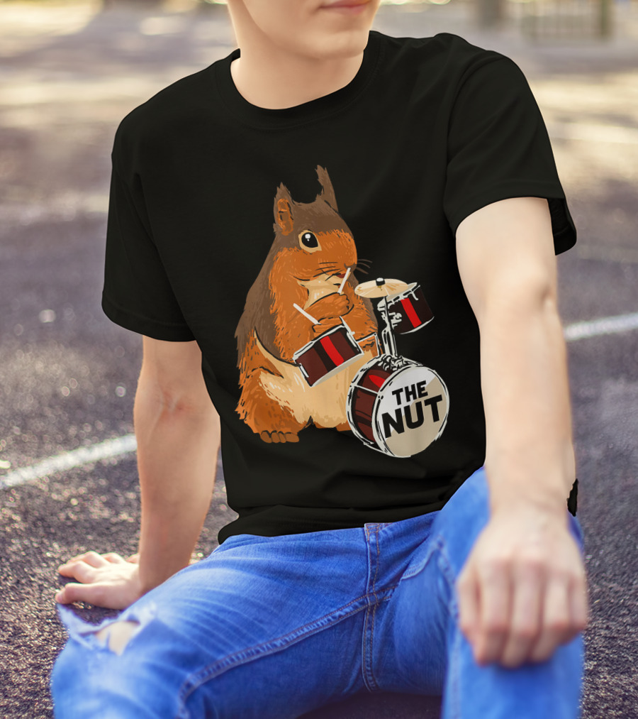 Squirrel Drummer The Nut Funny Musician T-Shirt