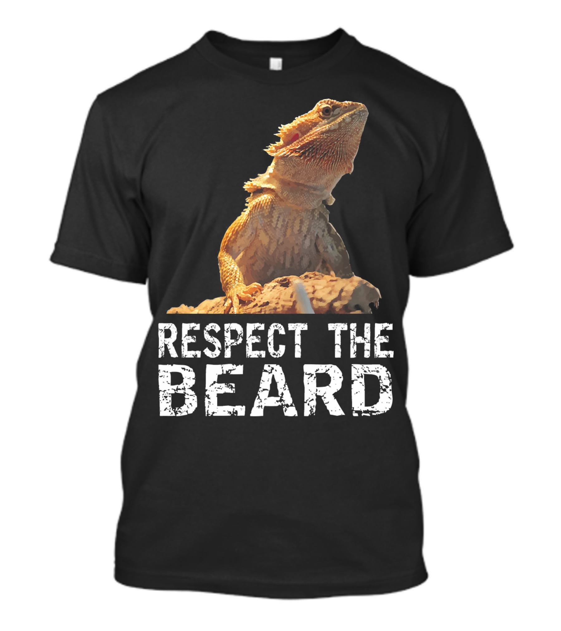 Respect The Beard Funny Bearded Dragon T-Shirt