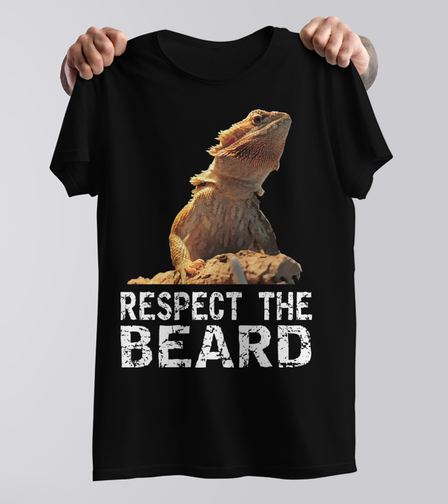 Respect The Beard Funny Bearded Dragon T-Shirt