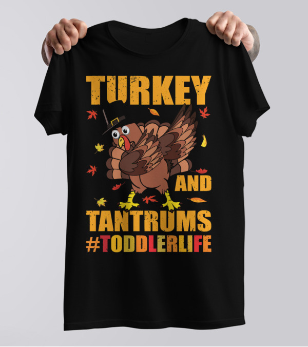 Turkey And Tantrums #ToddlerLife Autumn Leaves T-Shirt