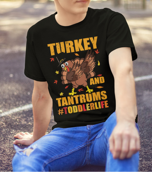Turkey And Tantrums #ToddlerLife Autumn Leaves T-Shirt