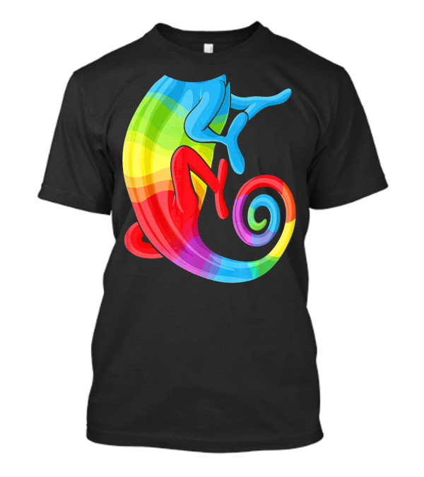 Halloween Colorful Chameleon Animal Cosplay Bod T-Shirt