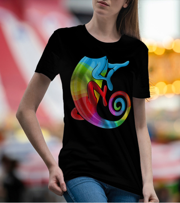 Halloween Colorful Chameleon Animal Cosplay Bod T-Shirt