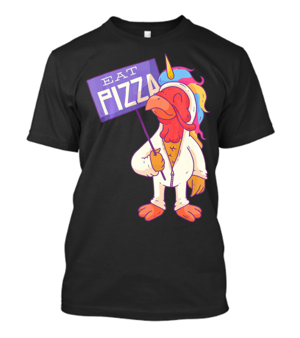 Eat Pizza Funny Thanksgiving Turkey Unicorn T-Shirt