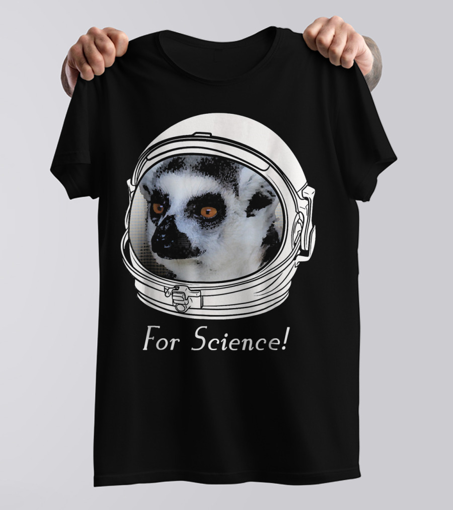 Funny Space NASA Astronaut Major Lemur For Science T-Shirt