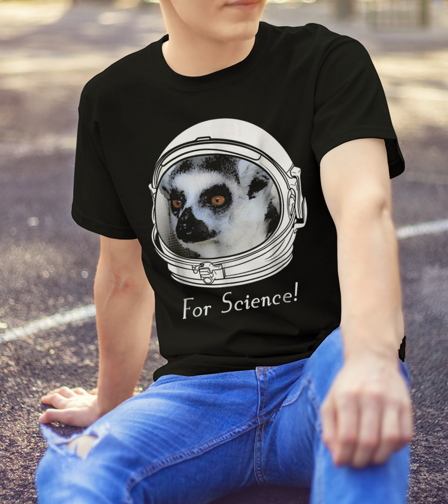 Funny Space NASA Astronaut Major Lemur For Science T-Shirt