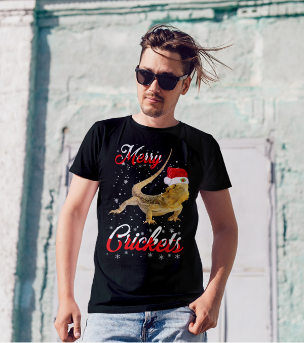 Merry Crickets Bearded Dragon Christmas Me T-Shirt