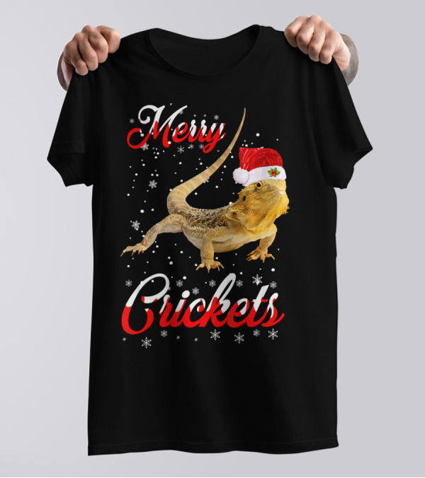 Merry Crickets Bearded Dragon Christmas Me T-Shirt