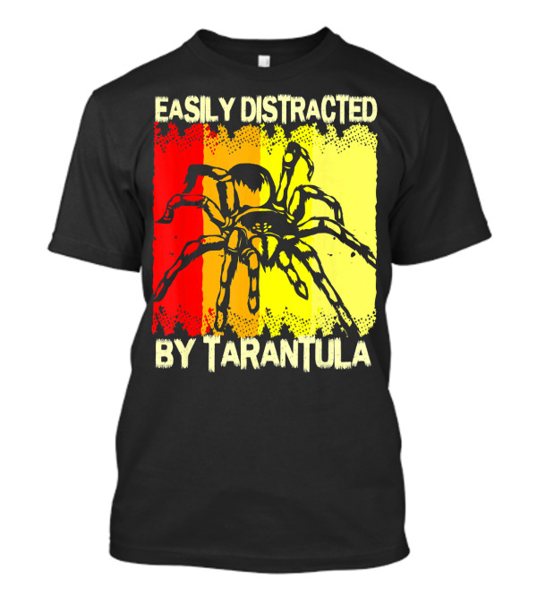 Easily Distracted By Tarantula Spider Retro Colors T-Shirt