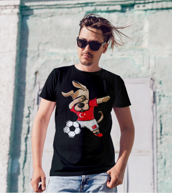 Dog Dabbing Turkey Soccer Jersey T-Shirt