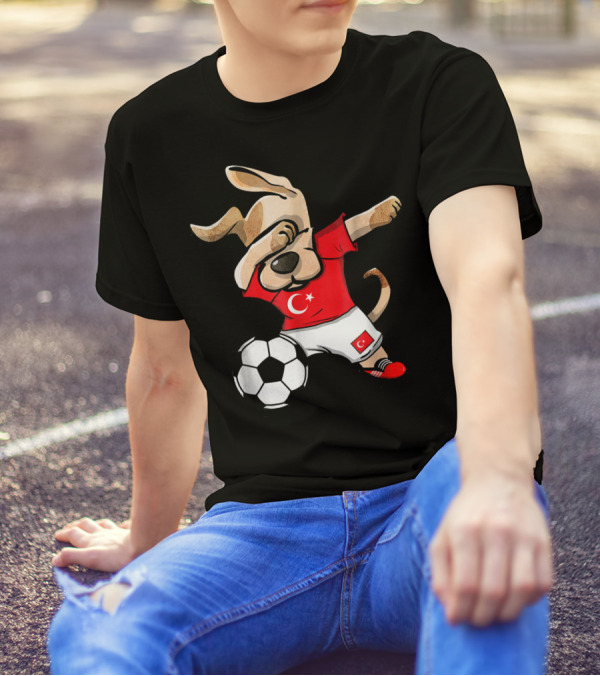 Dog Dabbing Turkey Soccer Jersey T-Shirt