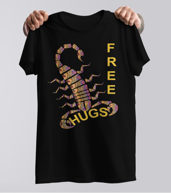 Free Hugs From Colorful Scorpion T-Shirt