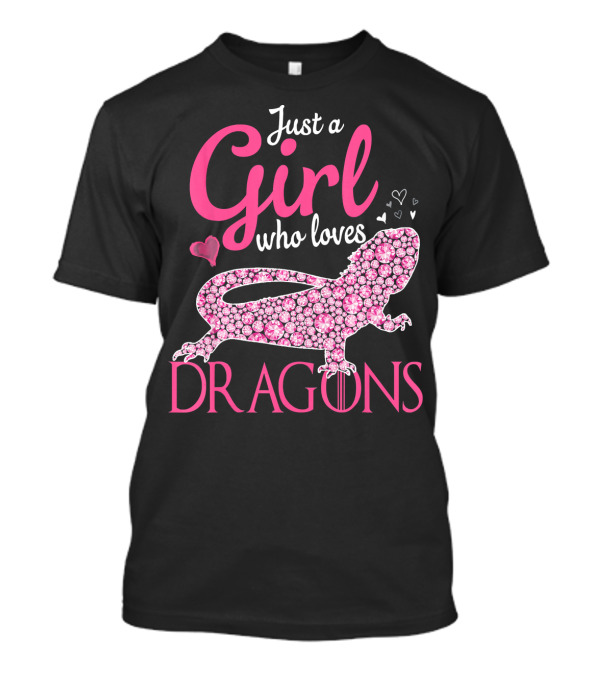 Just A Girl Who Loves Bearded Dragons Hearts T-Shirt