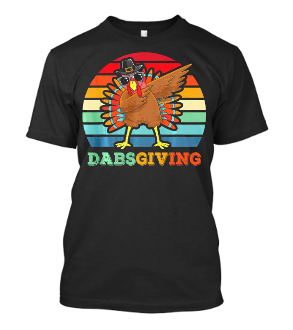 Funny Thanksgiving Dab Dabbing Turkey Dabsgiving T-Shirt