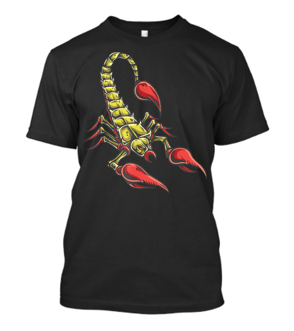 Green Scorpion Yellow And Red Accents T-Shirt