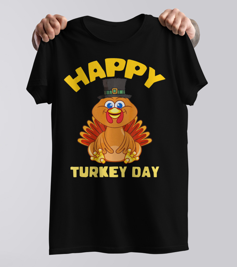 HAPPY TURKEY DAY CUTE LITTLE PILGRIM T-Shirt