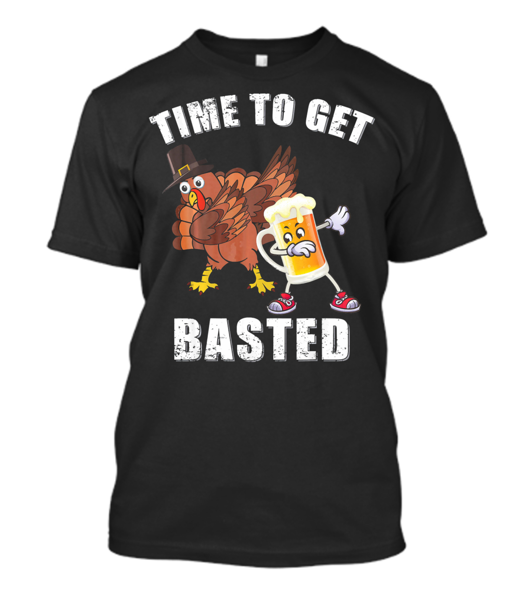 Time To Get Basted Funny Turkey Beer T-Shirt