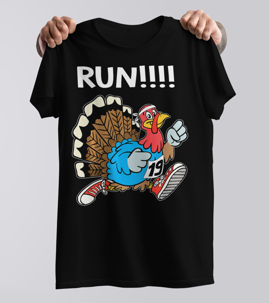 RUN Turkey Funny Running Trot 19 T-Shirt