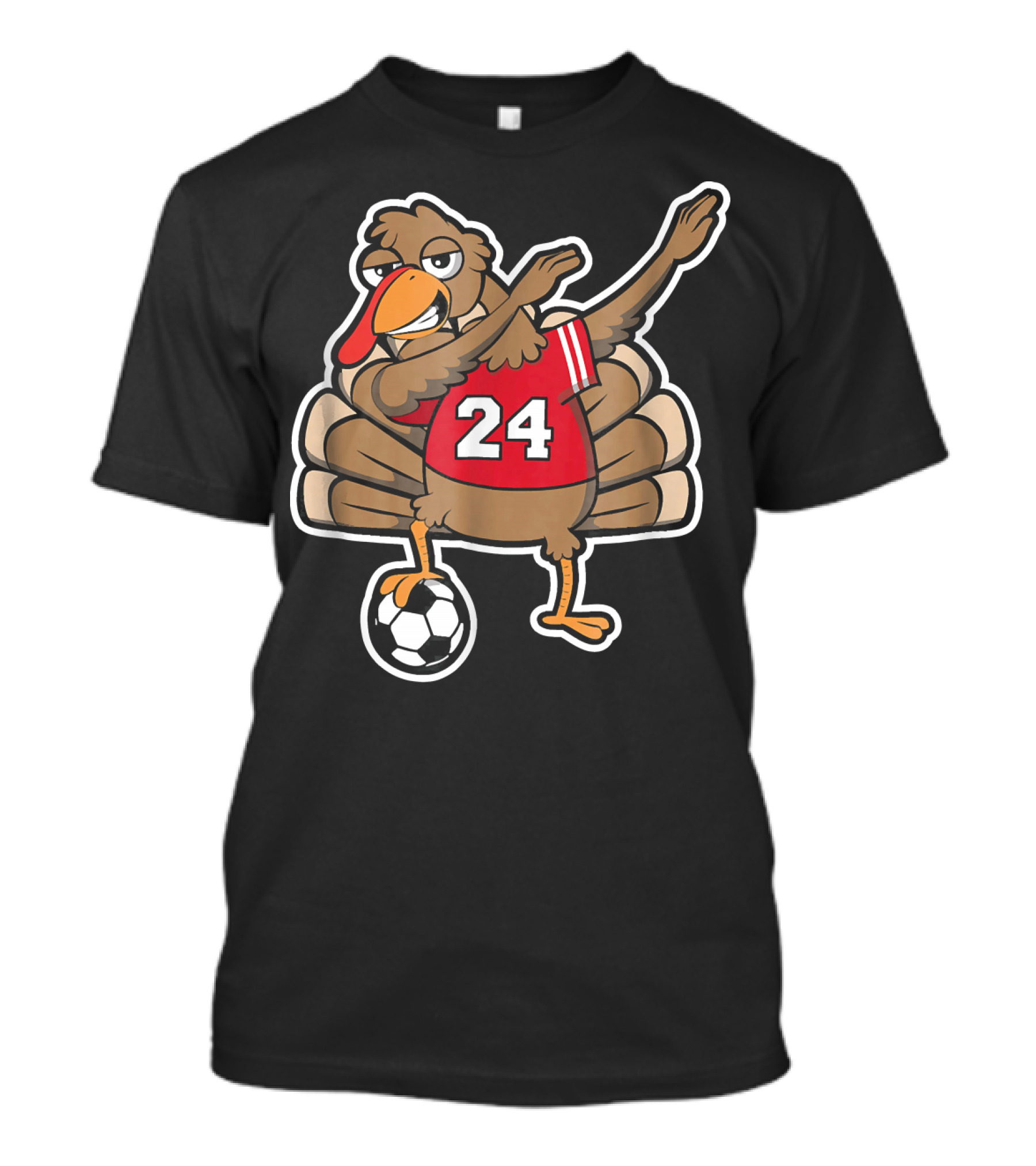 Thanksgiving Turkey Dab Soccer Jersey 24 T-Shirt