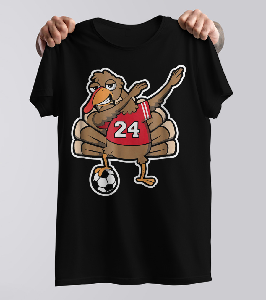 Thanksgiving Turkey Dab Soccer Jersey 24 T-Shirt