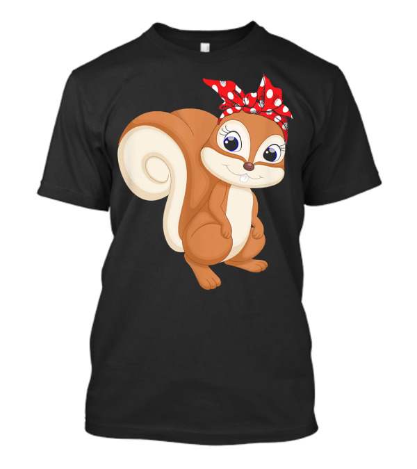 Funny Squirrel Mom With Red Bandana Mother T-Shirt