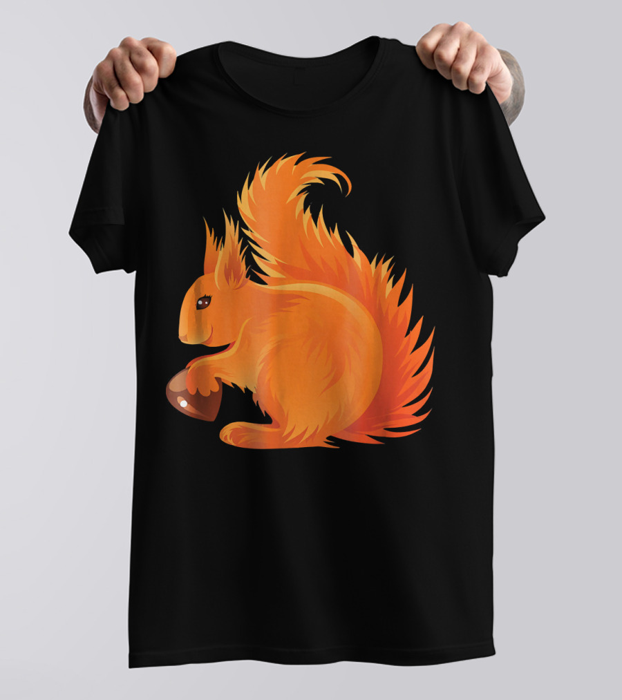 Eurasian Red Squirrel Holding Nut T-Shirt