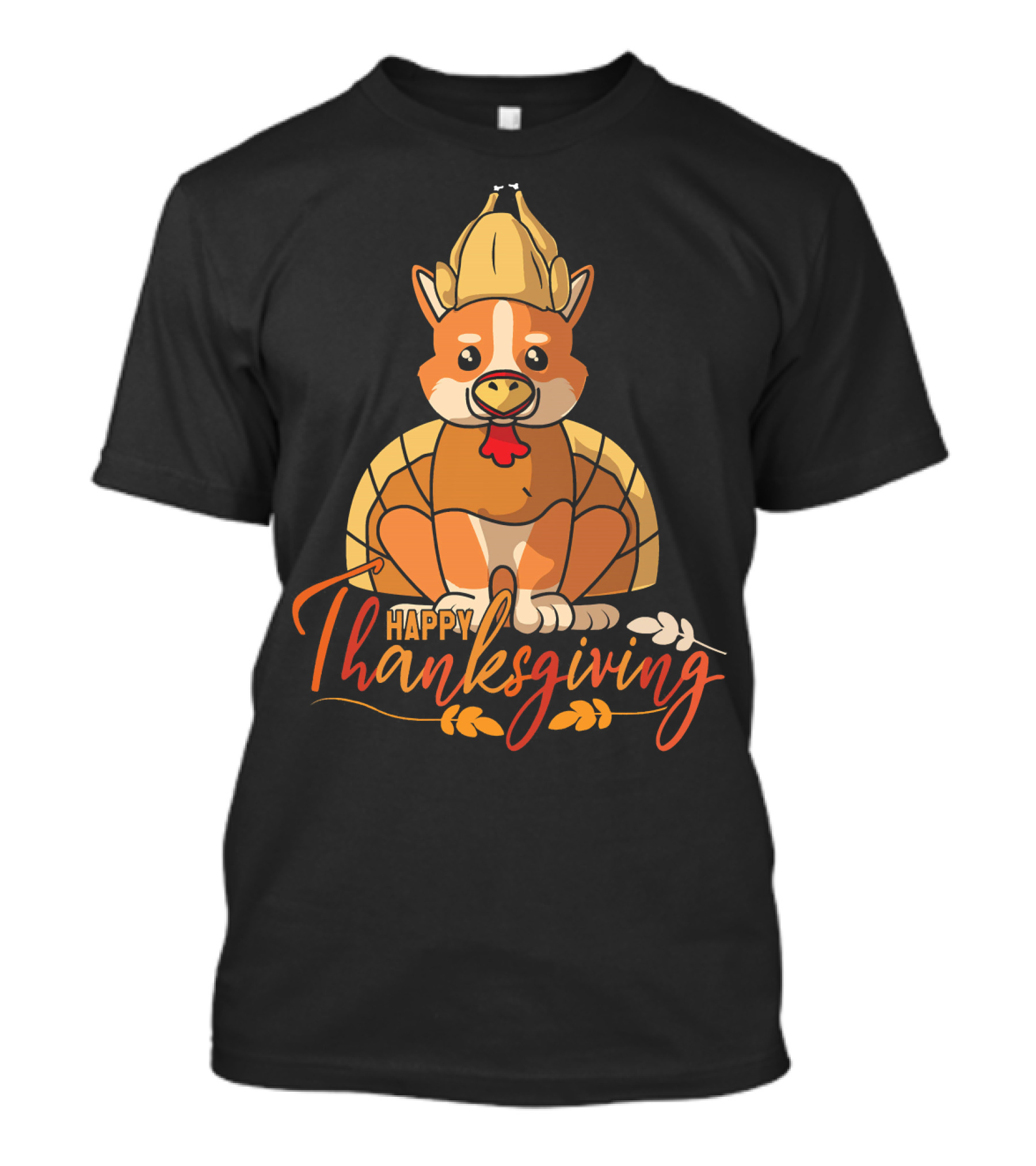 Happy Thanksgiving Welsh Corgi Turkey T-Shirt